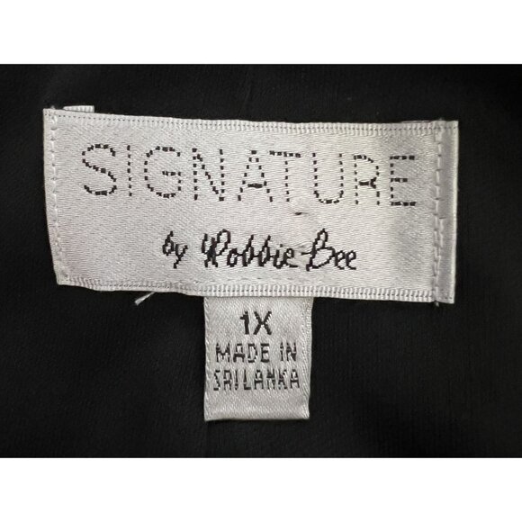 Robbie Bee Signature Womens 1X Multicolor Cowl Neck Dress Retro Artsy Lined - Picture 5 of 8